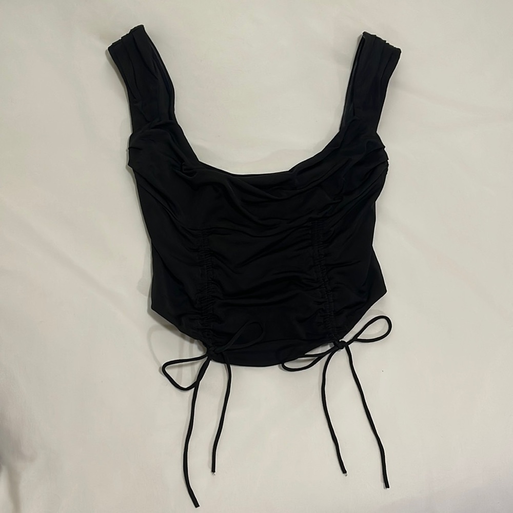 Tiger Mist Cassidy Top Rouched Stringed Cowl Neck